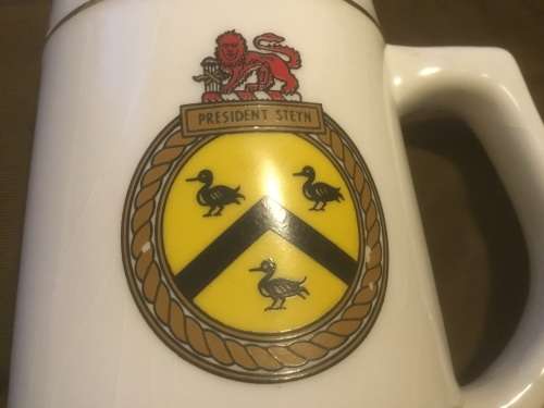 SA NAVY  PRESIDENT STEYN  beer mugs
