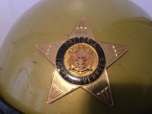 vintage Pretoria traffic /verkeer cop helmet