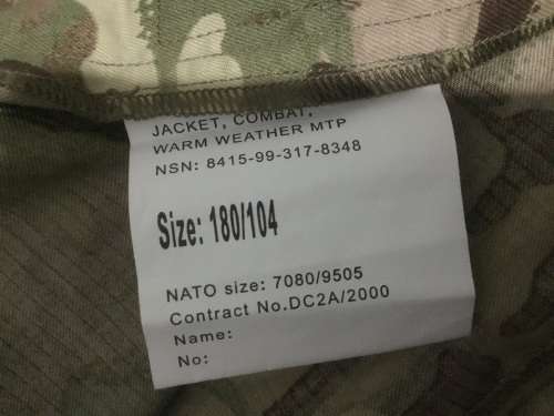 MTP Jacket  ....SIZE 104 chest