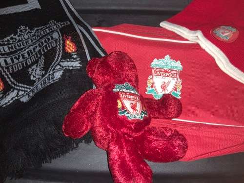 Liverpool, boot bag ,scarf,teddy