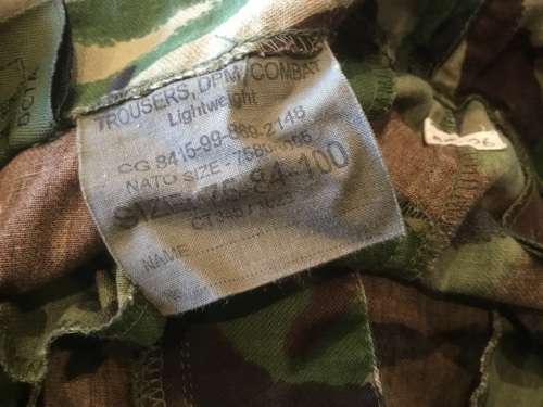 Military DPM   trousers 75 waist