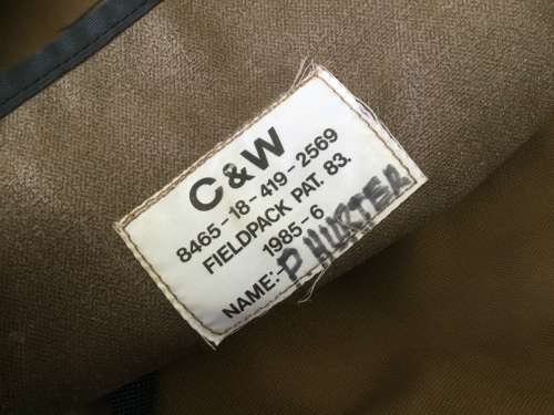 Sadf rucksack Pat 83 with frame