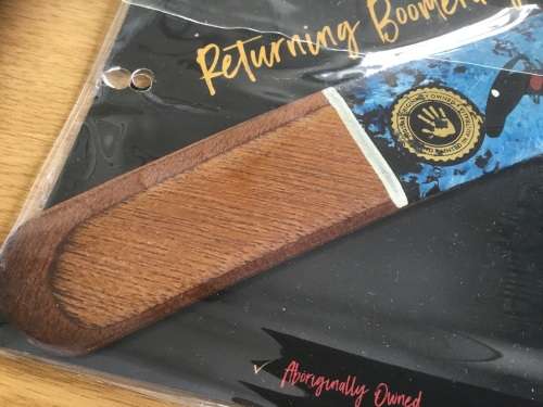 Original AUSTRALIA boomerang hand painted  by Aboriginal artist