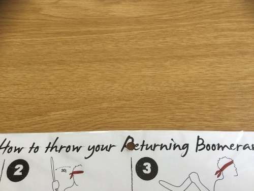 Original AUSTRALIA boomerang hand painted  by Aboriginal artist