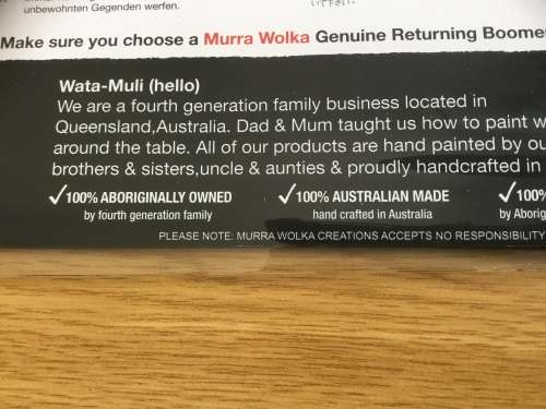 Original AUSTRALIA boomerang hand painted  by Aboriginal artist