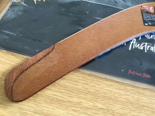 Original AUSTRALIA boomerang hand painted  by Aboriginal artist