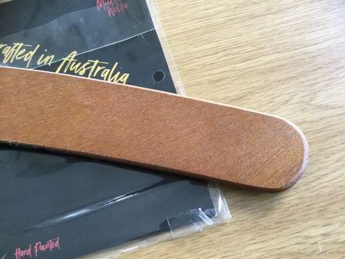 Original AUSTRALIA boomerang hand painted  by Aboriginal artist