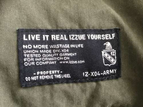 Original IZZUE XO4 ARMY COLD WEAR STYLE JACKET