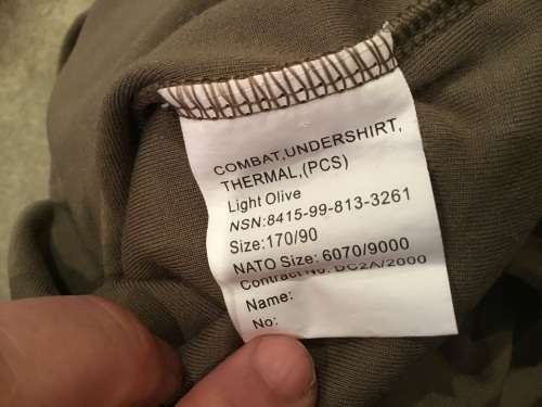 Military dessert fleece combat light olive undershirt 170 /90