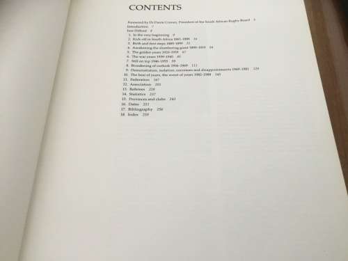 Rugby in South Africa a history 1861 - 1988 rare item