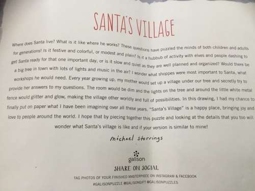 Michael Storrings 1000 piece Santas winter Village