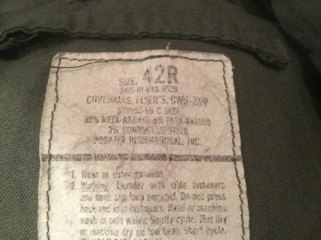 Military pilots / aircrew coveralls Flight suit size 42R