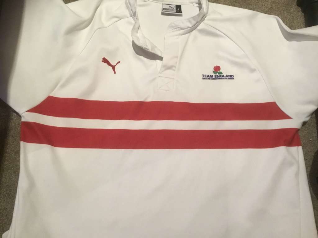 England Rugby Commonwealth Games jersey  size L rare