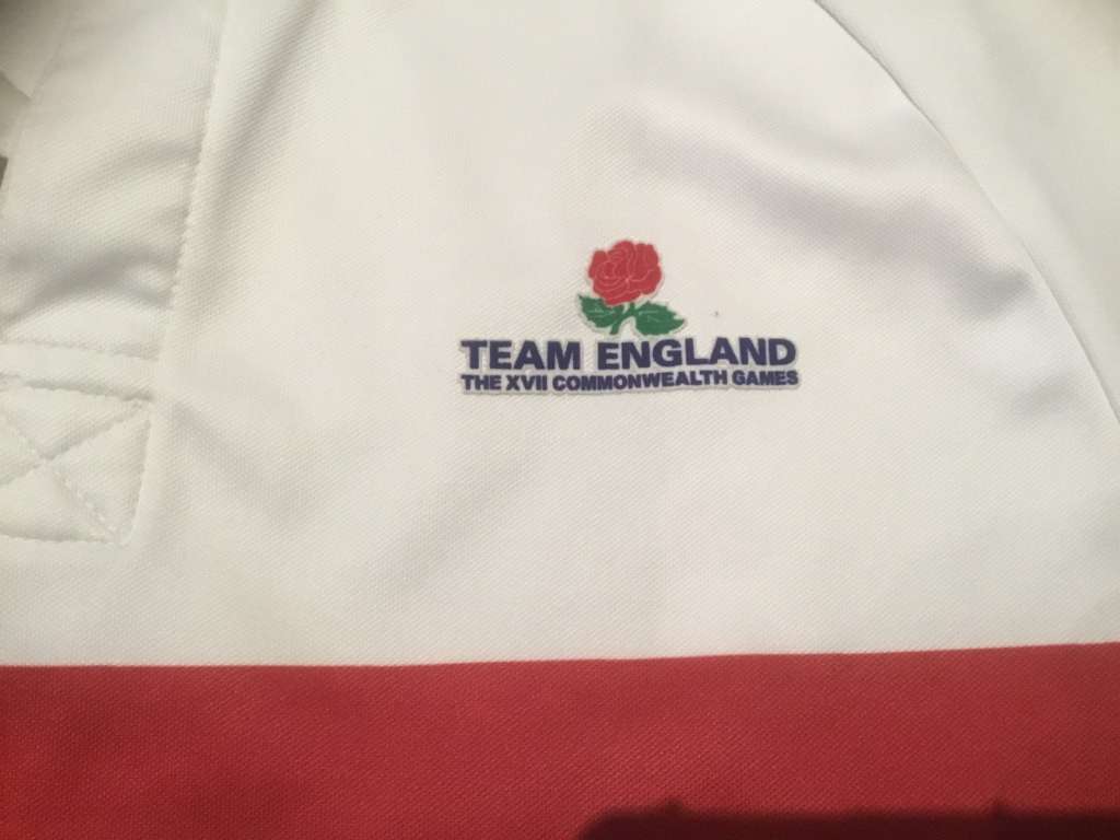 England Rugby Commonwealth Games jersey  size L rare