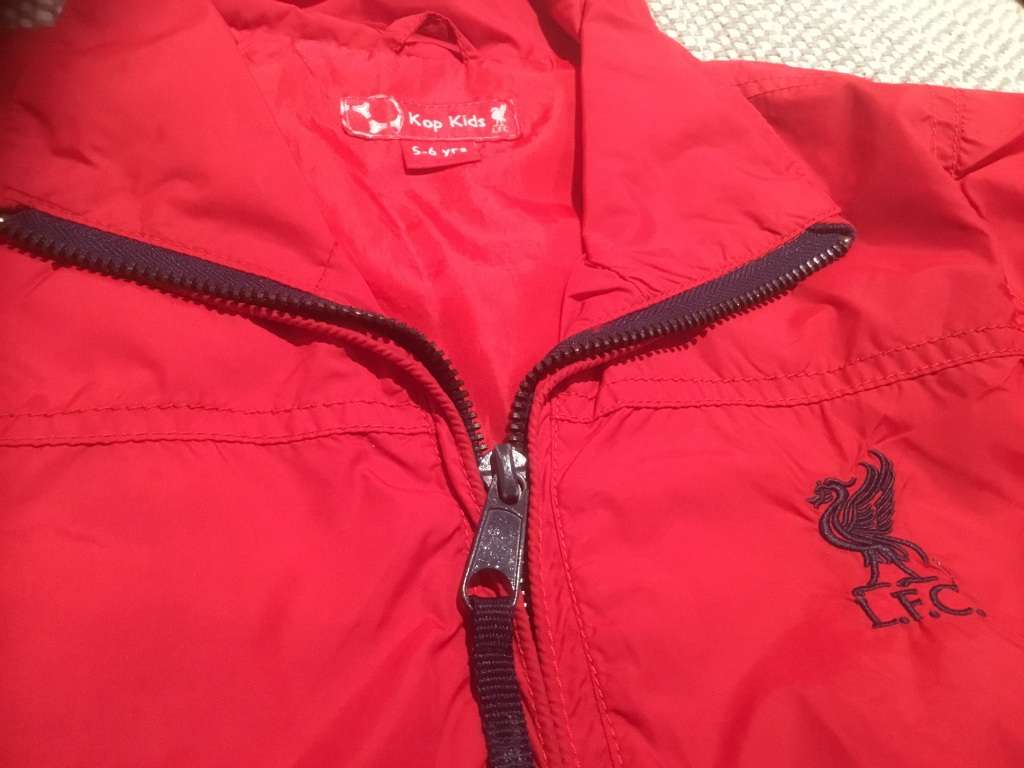 Liverpool soccer /football  jacket size 5/6 year  old