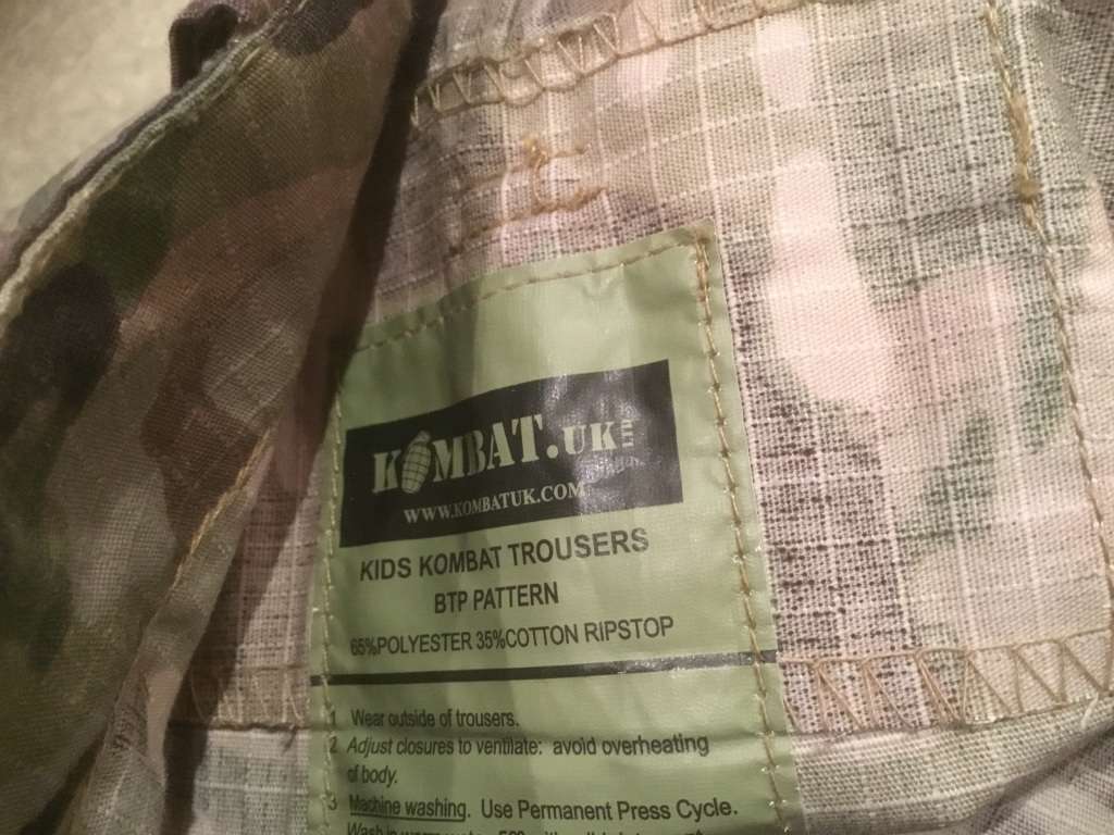 Multi camo kombat TROUSERS size waist 9/10 years old