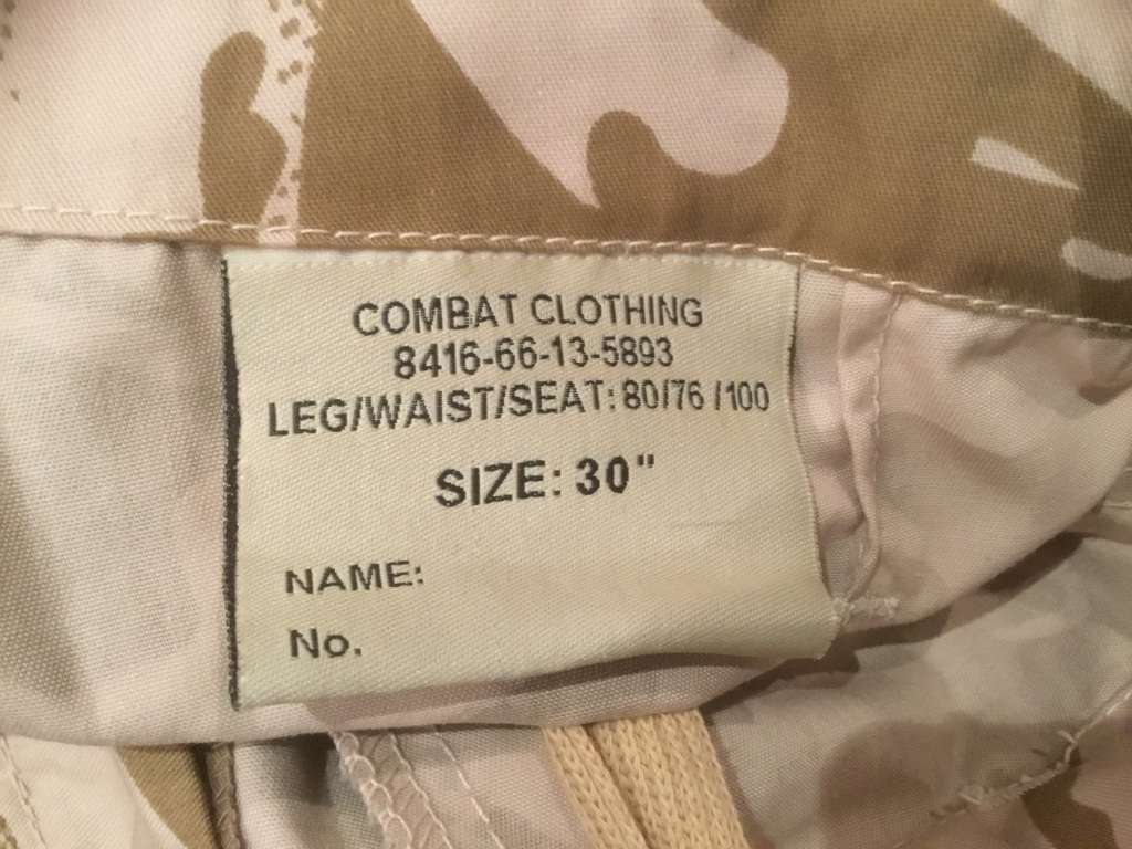 Dessert camo  TROUSERS size 30 waist
