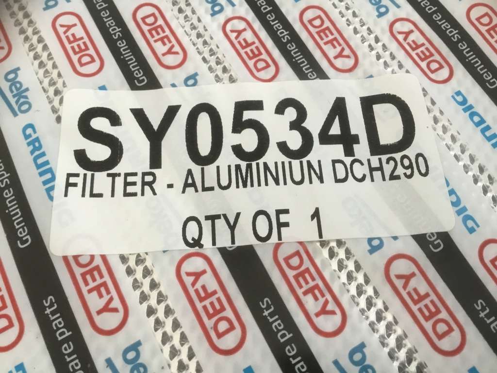 Two Original part Defy Cooker Hood Extractor Aluminium Filter part no SY0534D