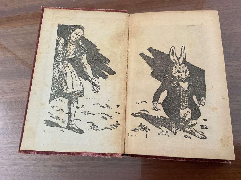 Antique Alice in Wonderland readers library book rare