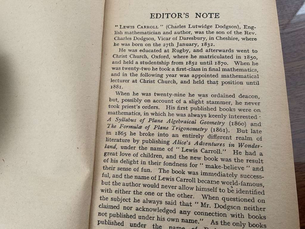 Antique Alice in Wonderland readers library book rare