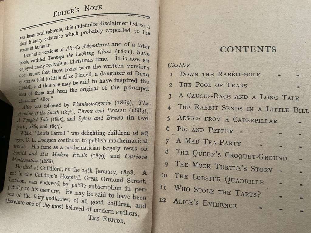 Antique Alice in Wonderland readers library book rare