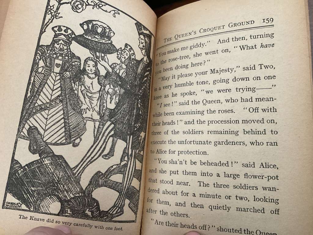 Antique Alice in Wonderland readers library book rare
