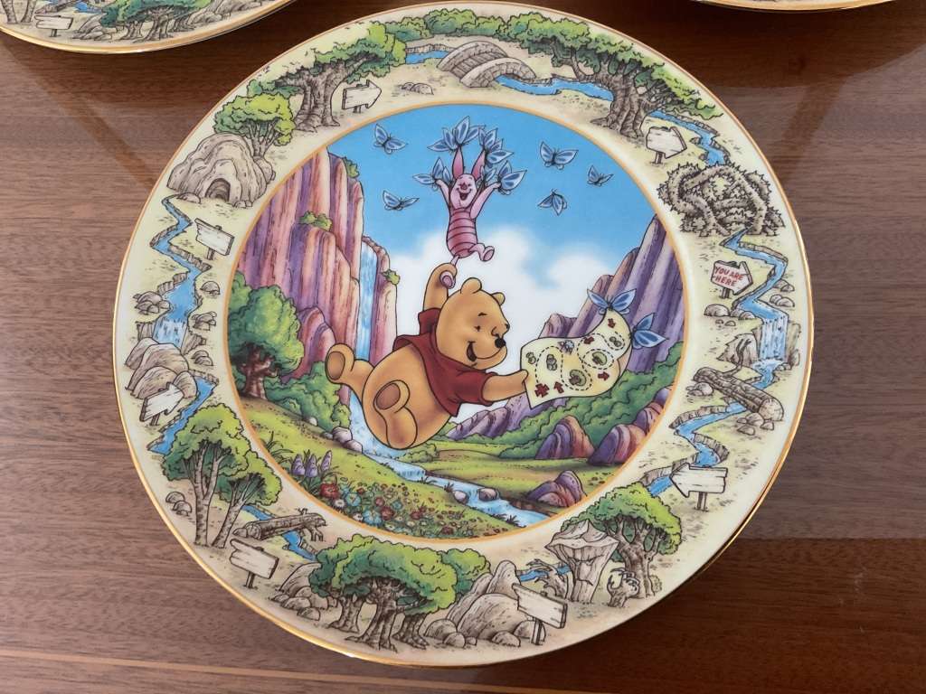Original Winnie Pooh limited edition 3 plates