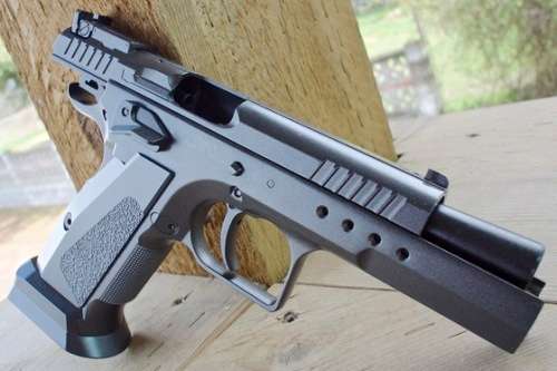 KWC CZ 75 TAC MODEL, 4.5mm STEEL BB Pistol, CO2 Gas Gun/ FULL METAL/ FREE 250 Bbs + 3 GAS