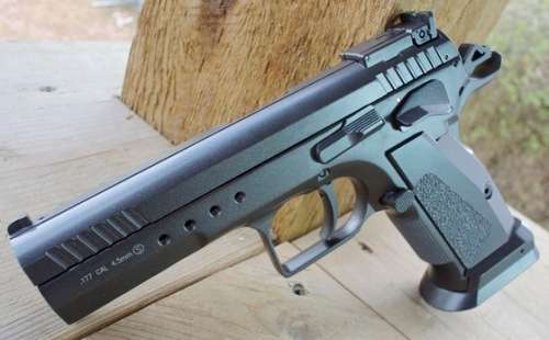 KWC CZ 75 TAC MODEL, 4.5mm STEEL BB Pistol, CO2 Gas Gun/ FULL METAL/ FREE 250 Bbs + 3 GAS