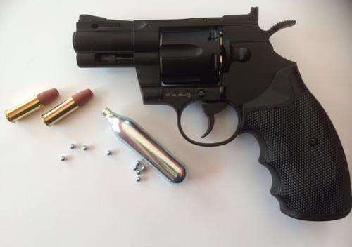 KWC 357 Revolver, CO2, Metal 6 Shot AirGun, Uses 4.5mm Steel BB,s
