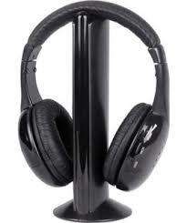 5in 1 HIFI Wireless Headphone Earphone Headset Monitor FM Radio For TV CD MP3 PC