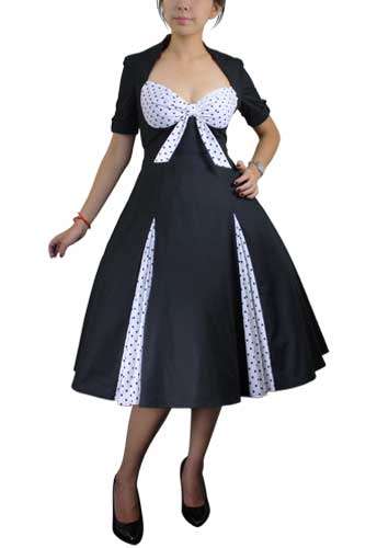 Retro Polka-Dot Swing Dress - SA Size 36 Only