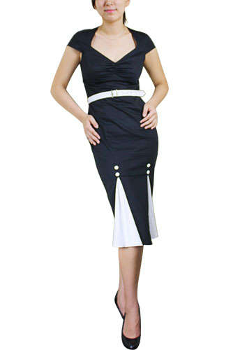 Black Vintage Pencil Dress