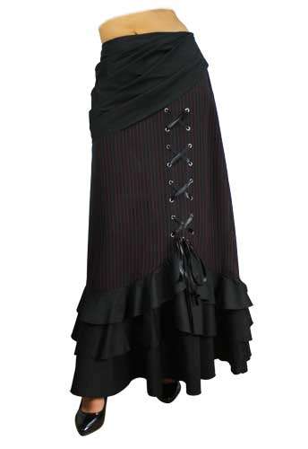 Gypsy Stripes Skirt Red