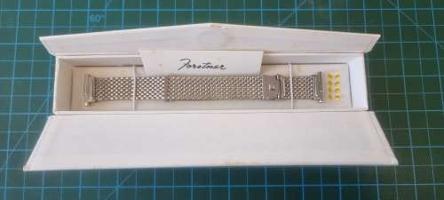 Forstner Komfit Reissue `JB` Mesh Watch Band with Straight Ends