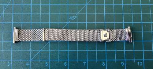 Forstner Komfit Reissue `JB` Mesh Watch Band with Straight Ends