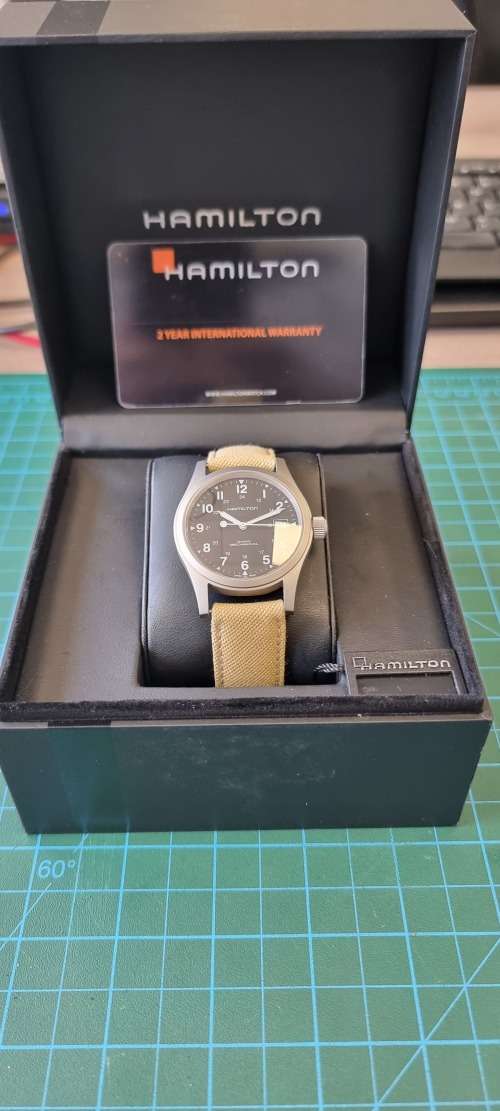 Hamilton Khaki Field Mechanical Stainless Steel Black Dial Watch H69439933