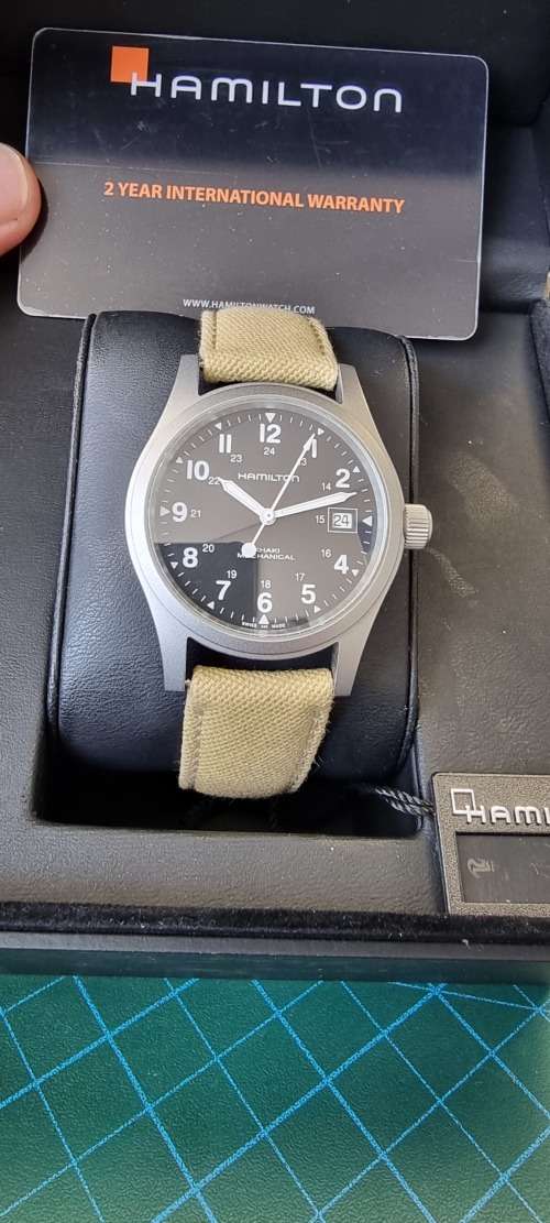 Hamilton Khaki Field Mechanical Stainless Steel Black Dial Watch H69439933