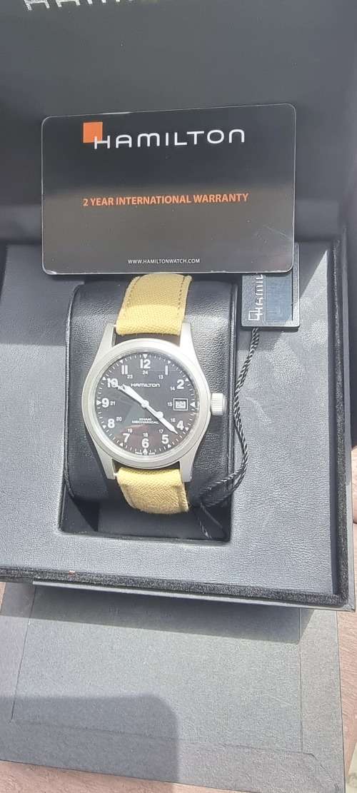 Hamilton Khaki Field Mechanical Stainless Steel Black Dial Watch H69439933