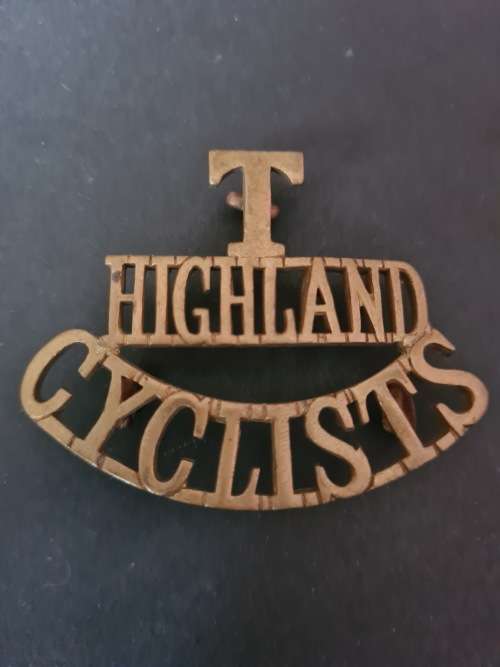 T Highland Cyclist Shoulder Title