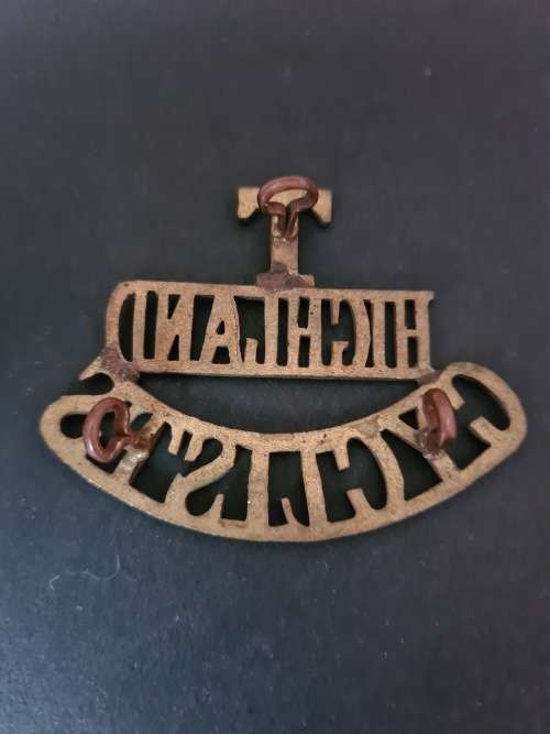 T Highland Cyclist Shoulder Title