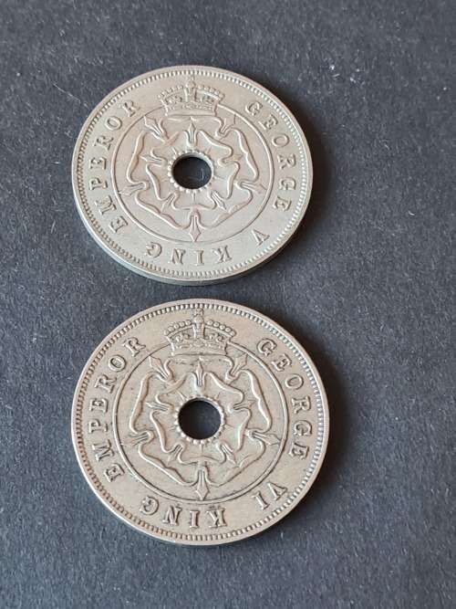 2 x Southern Rhodesia 1 Pennies 1936 and 1938