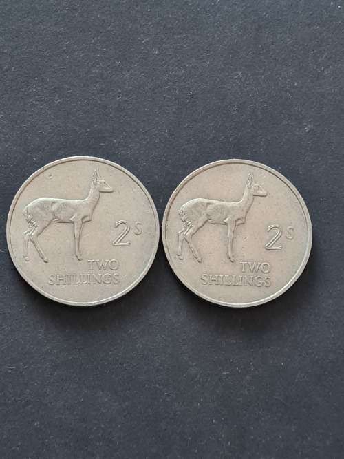2 x Zambia 2 Kwachas 1964
