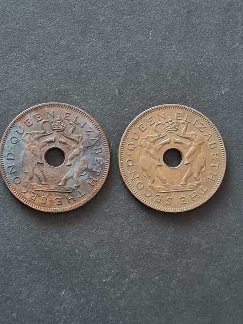 Rhodesia Nysaland 1 Pennies 1956/1957