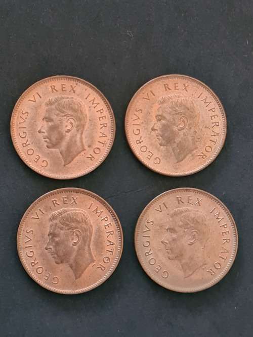 4 x Union Farthings 1943