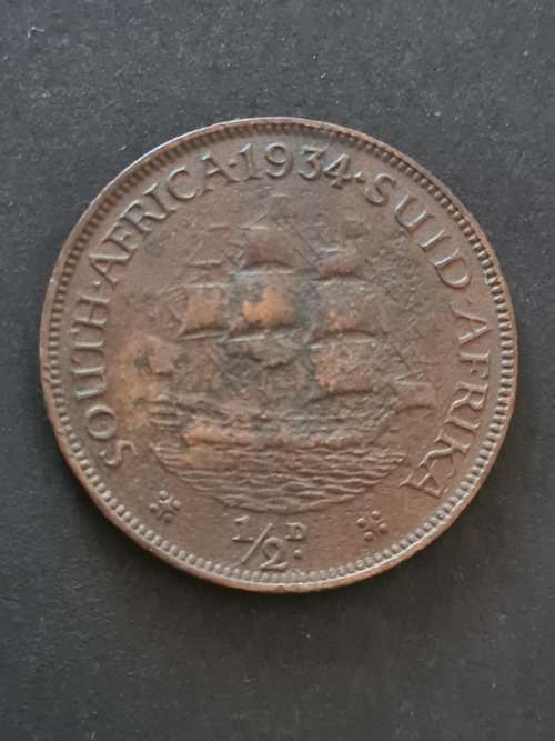 Union 1/2 Penny 1934