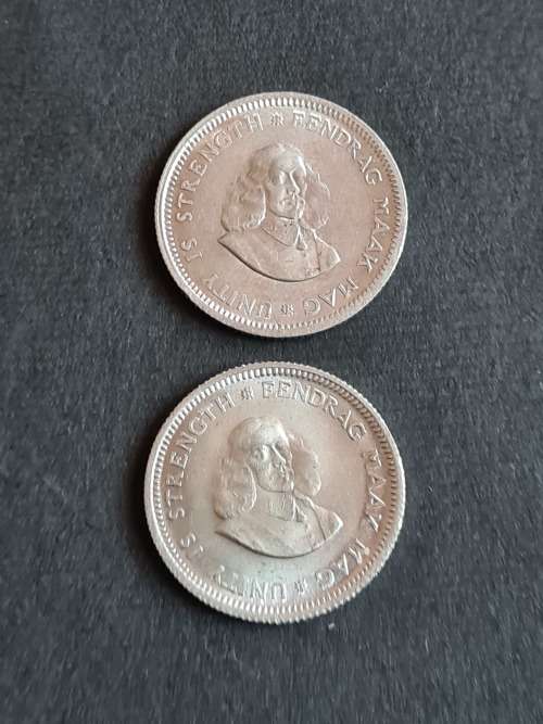 2 x Republic 5 Cents 1963/1964 UNC - as per photograph