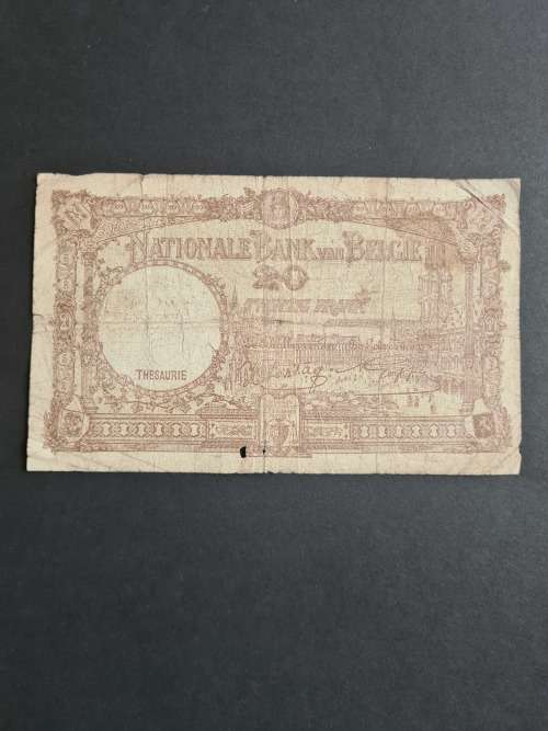Belgium 20 Francs Filler Note 25/10/1941 - as per photograph