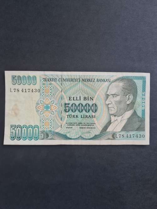Turkey 50 000 Turk Lirasi VF+