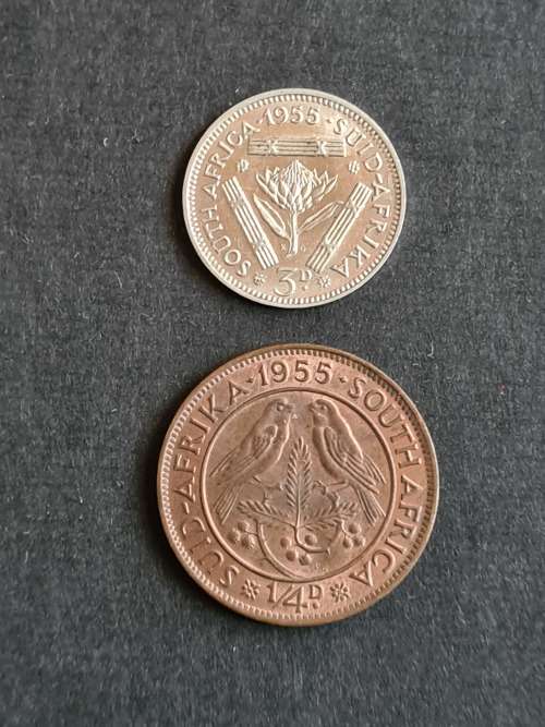 Union Tickey 1955 and Farthing 1955